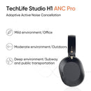 Audifonos Realme Techlife Studio H1 Inalambricos Negro